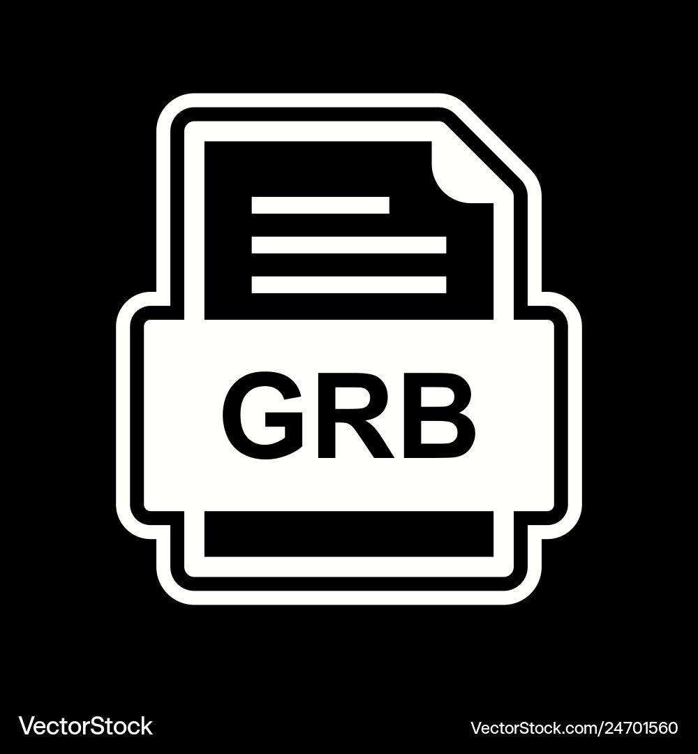 Grb file document icon vector image