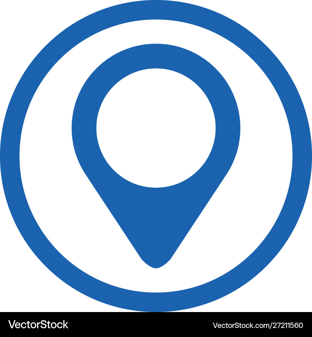 Pin pointer location icon vector image