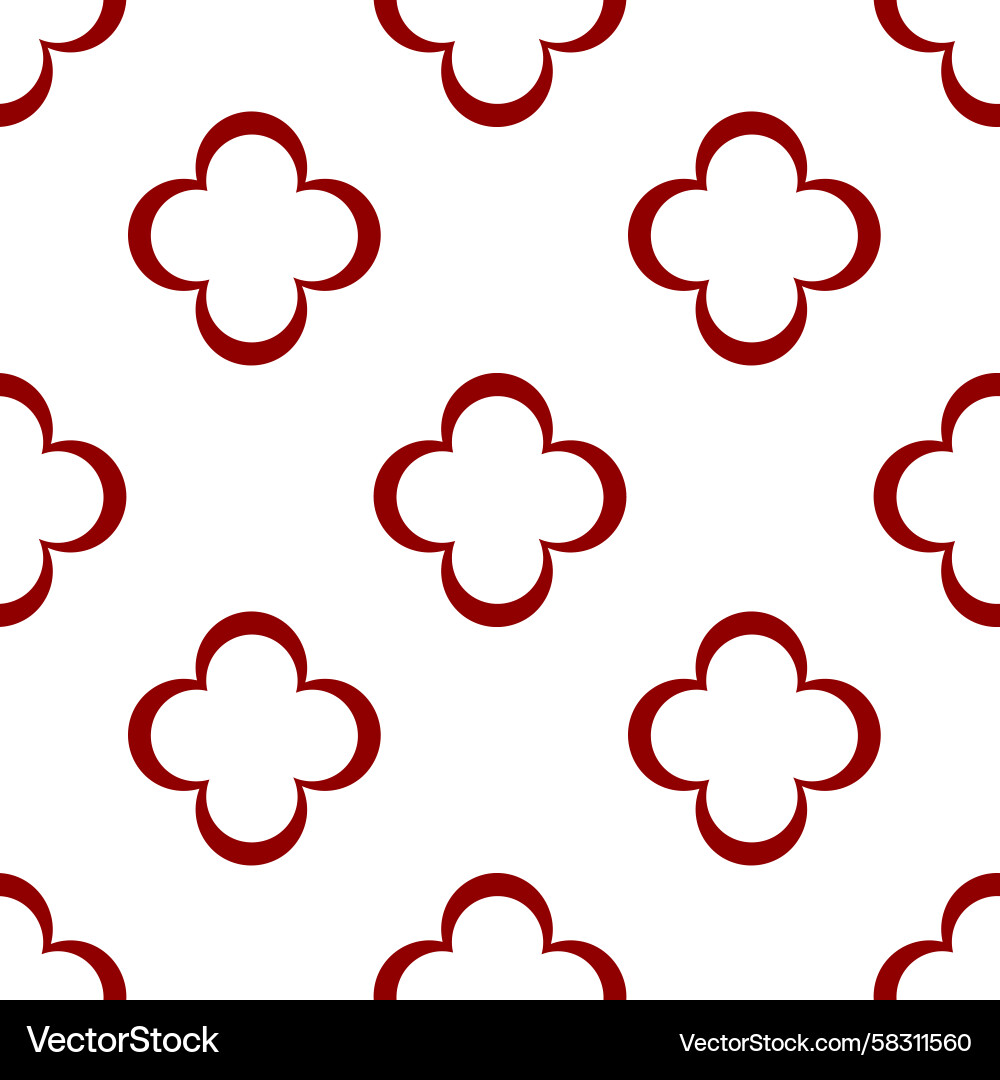 Red Cross Heart Pattern Vector Image