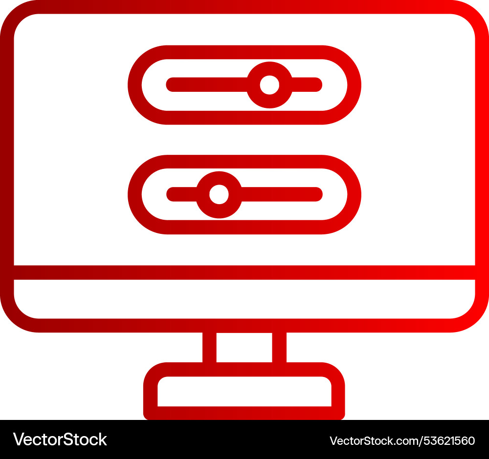Toggle button line gradient icon Vector Image