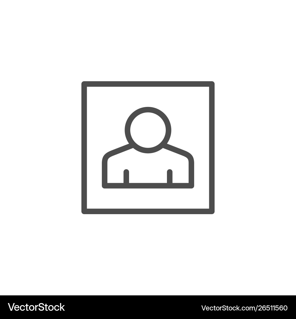 User profile line outline icon Vector Image