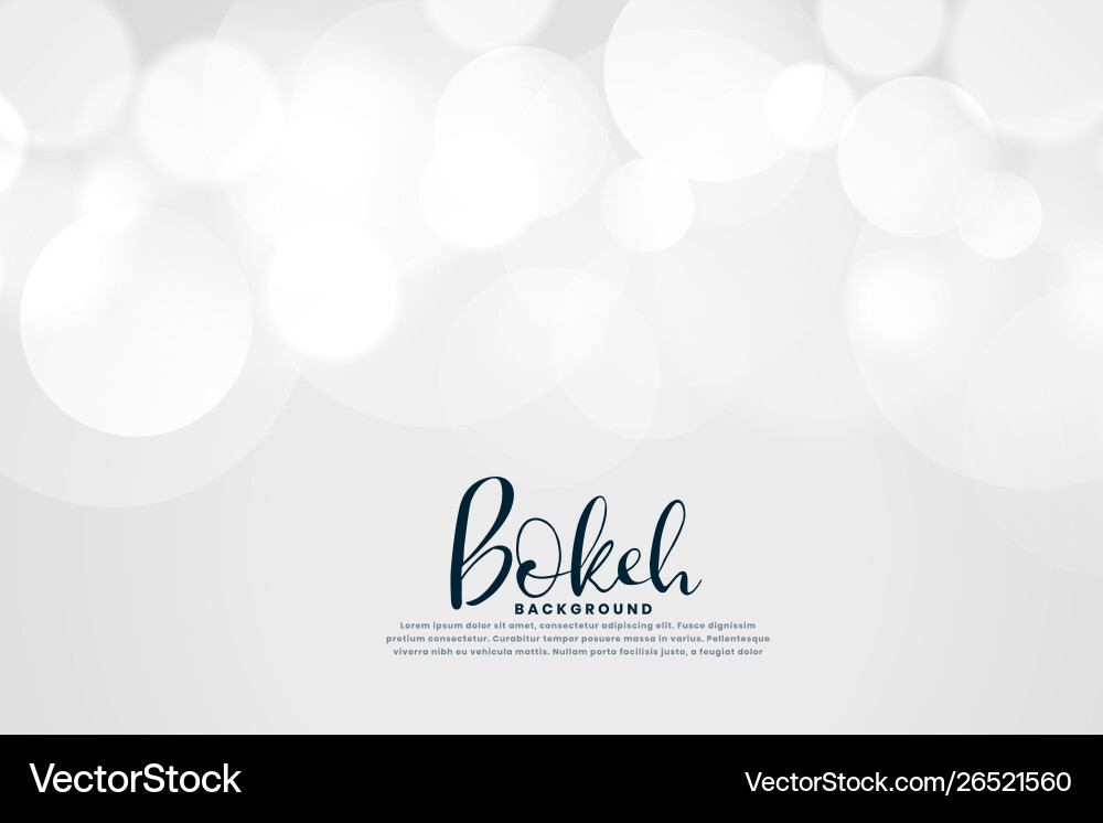 White background with bokeh lights effect vector image
