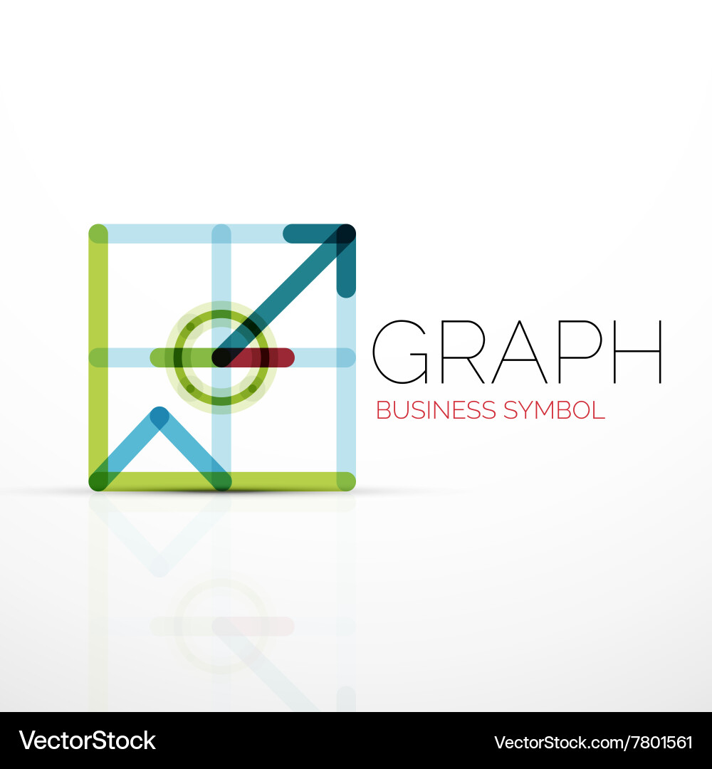 Abstract logo idea linear chart or graph Vector Image