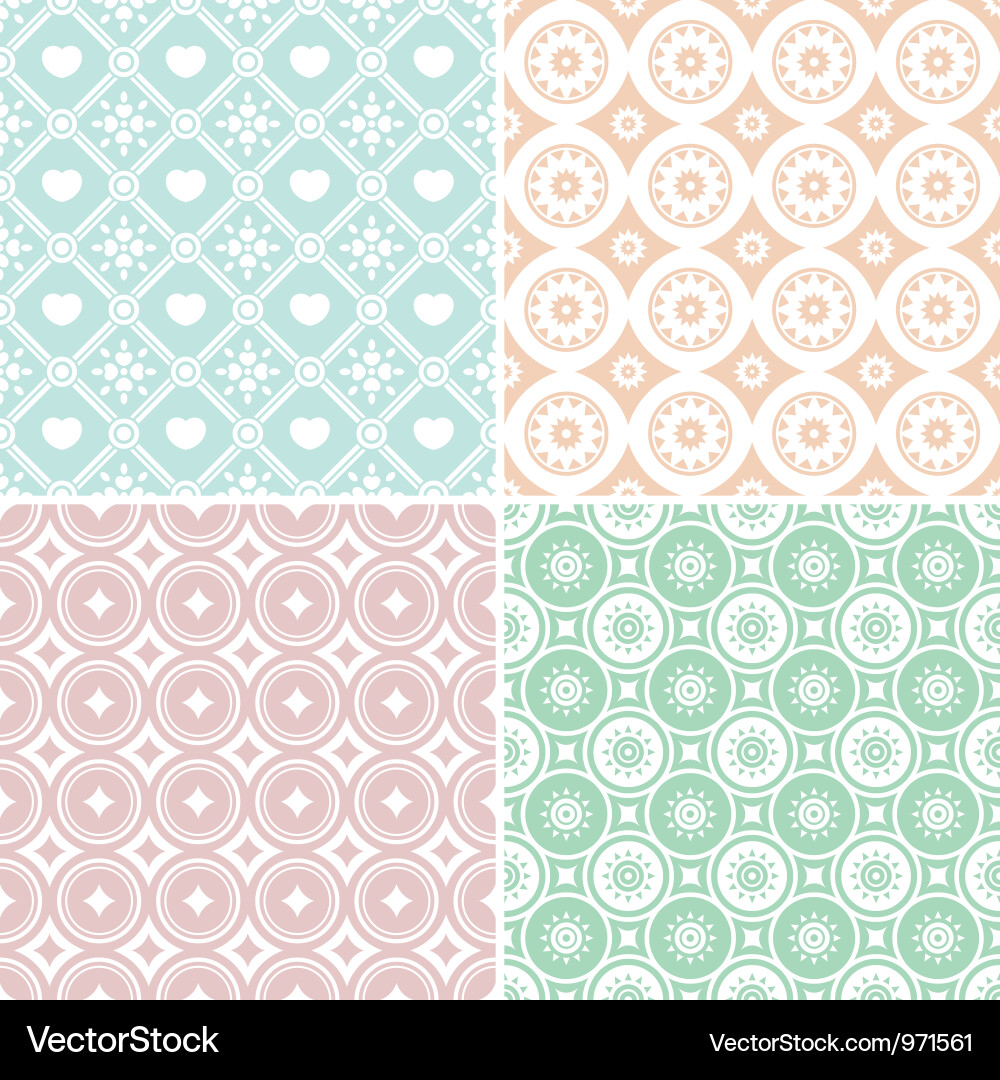 Abstract seamless patterns Vector Image