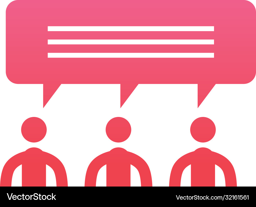 Avatars with communication bubble gradient style Avatars with communication bubble gradient style vector image