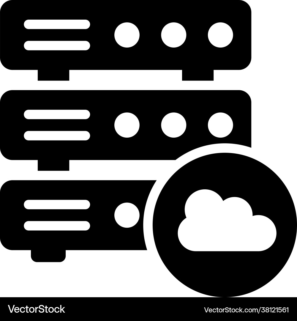 Cloud database style Cloud database style vector image