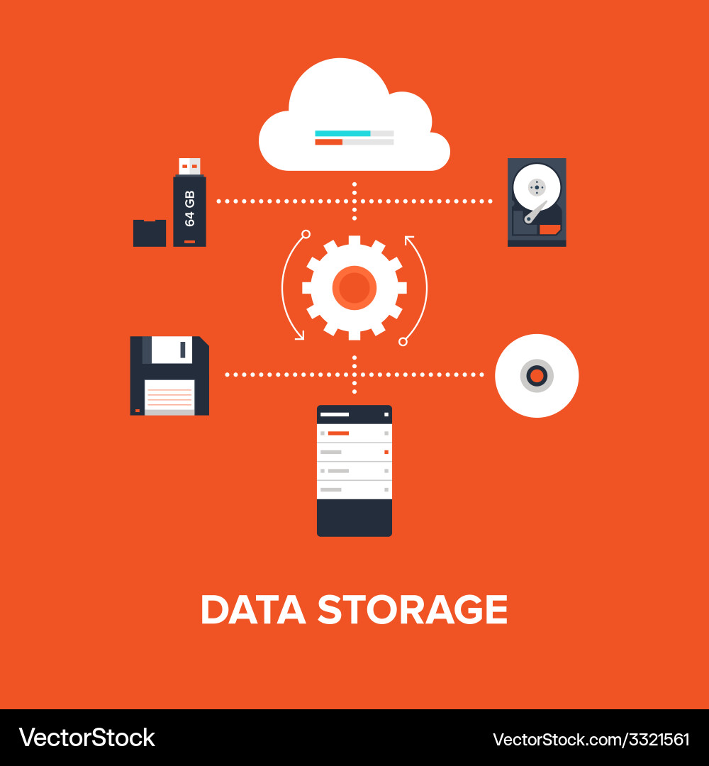 Data storage Royalty Free Vector Image - VectorStock