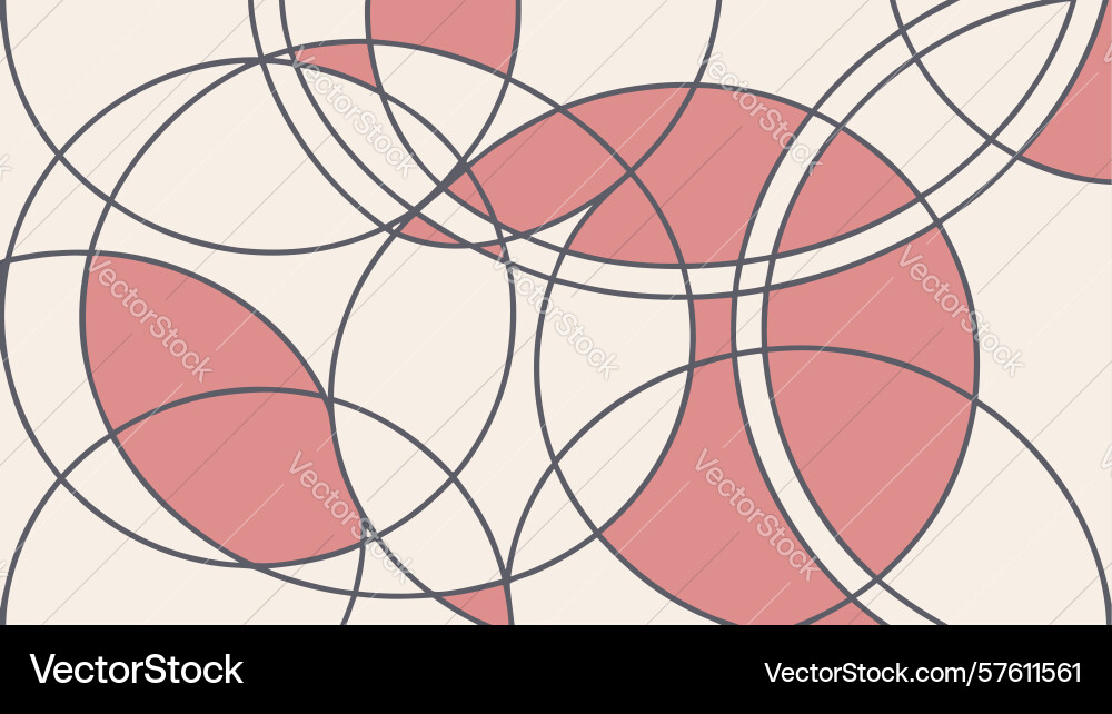 Dynamic overlapping circles abstract geometric vector image