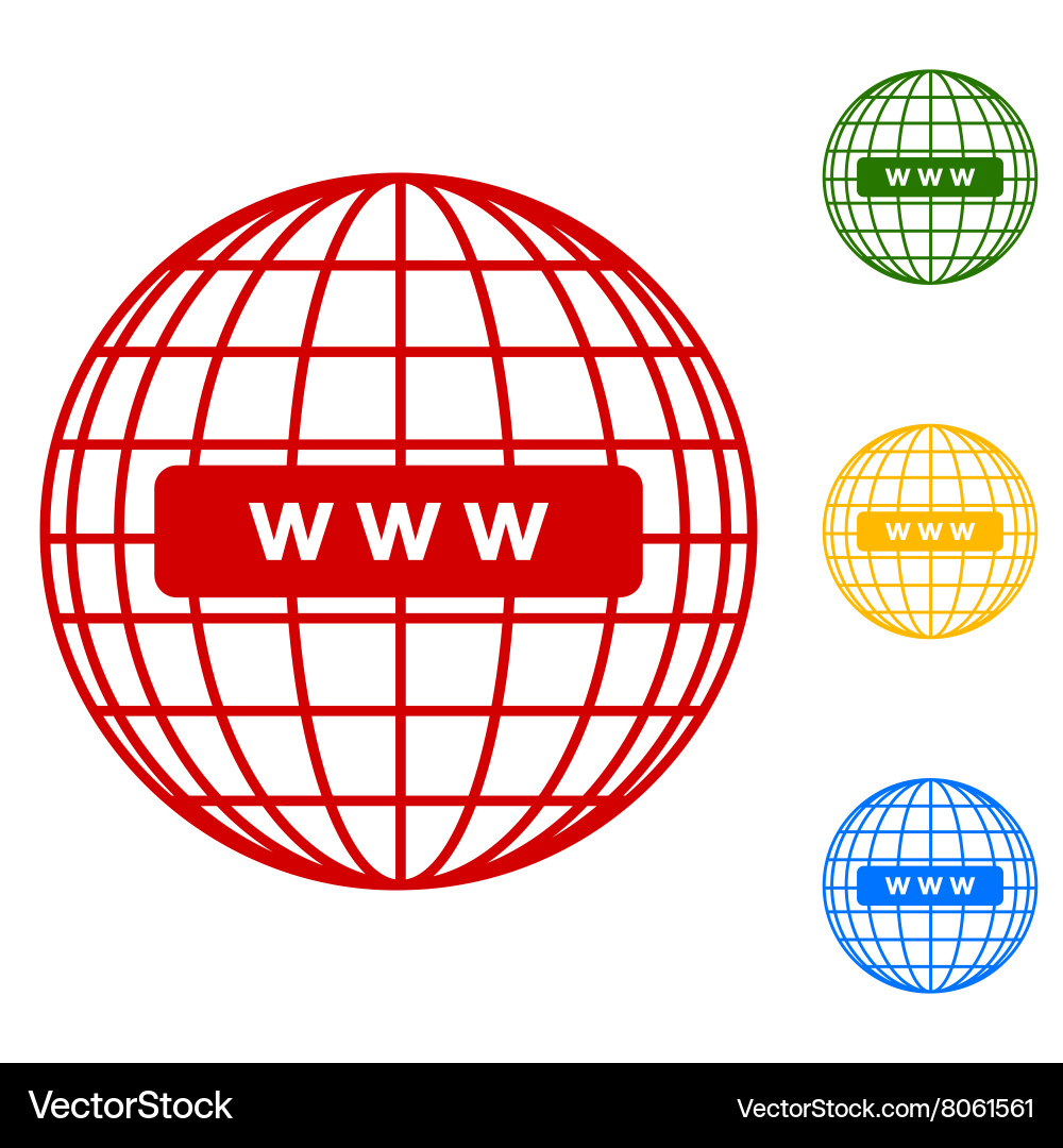 Global communication set of line icons Vector Image