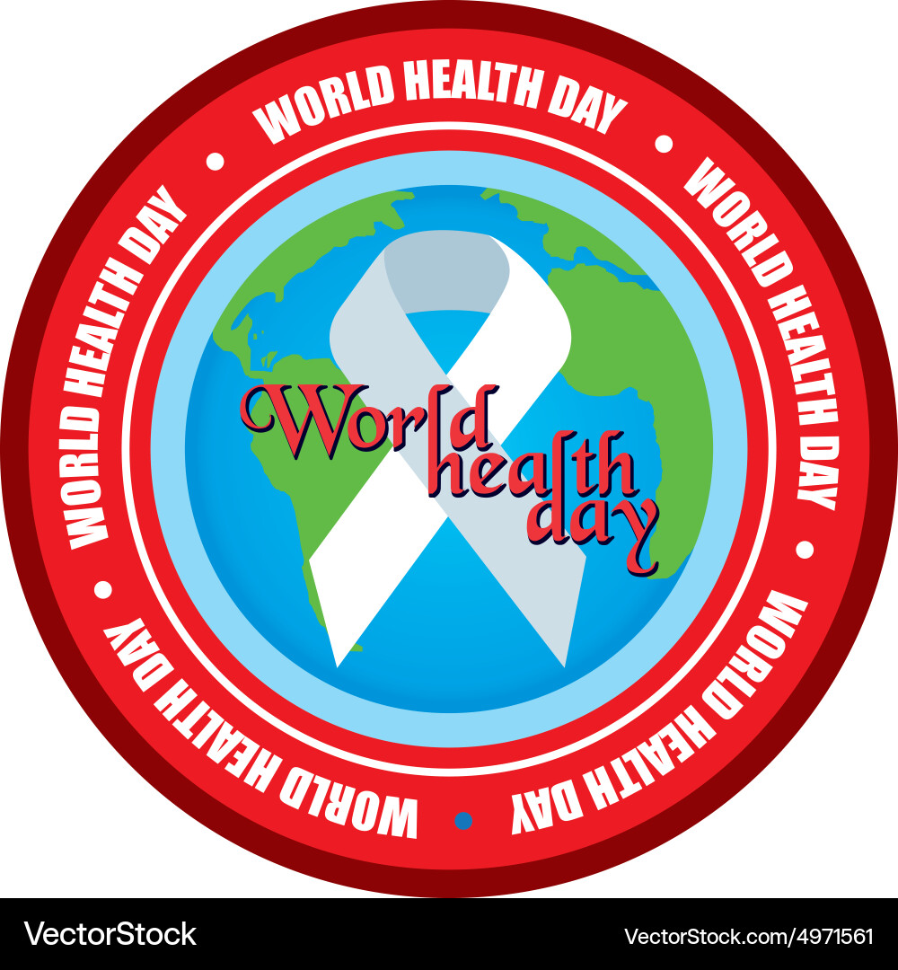 Isolated label with text and elements for world vector image