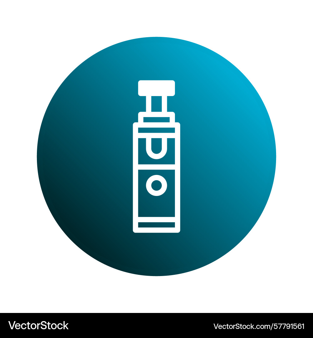 Isolated vaping device icon on teal background Vector Image
