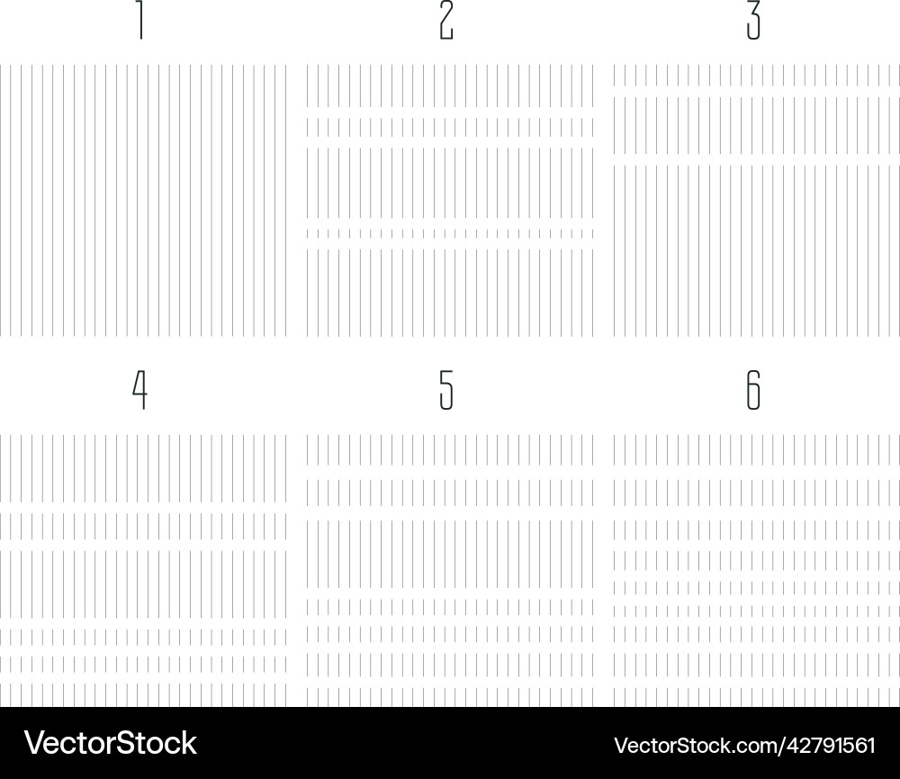 Lines structures set of backgrounds from Vector Image