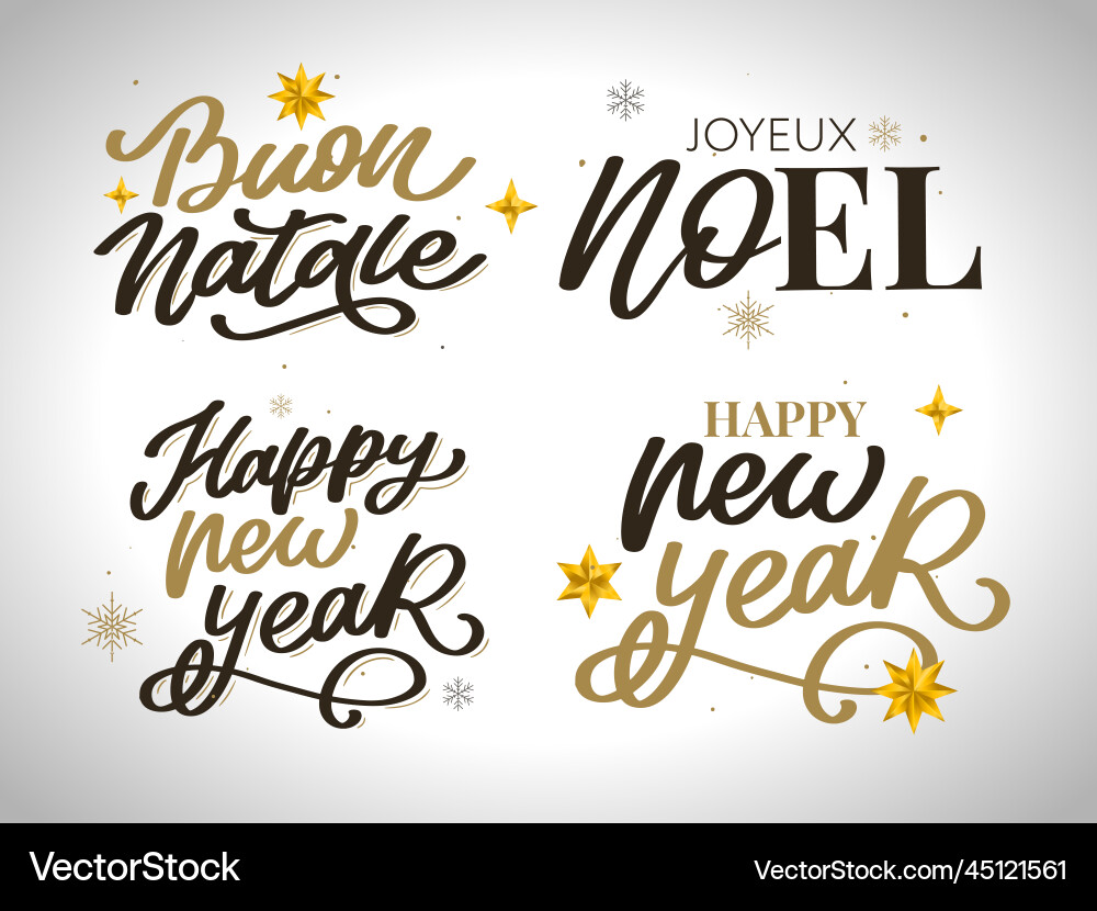 Merry christmas set 2023 happy new year Merry christmas set 2023 happy new year vector image