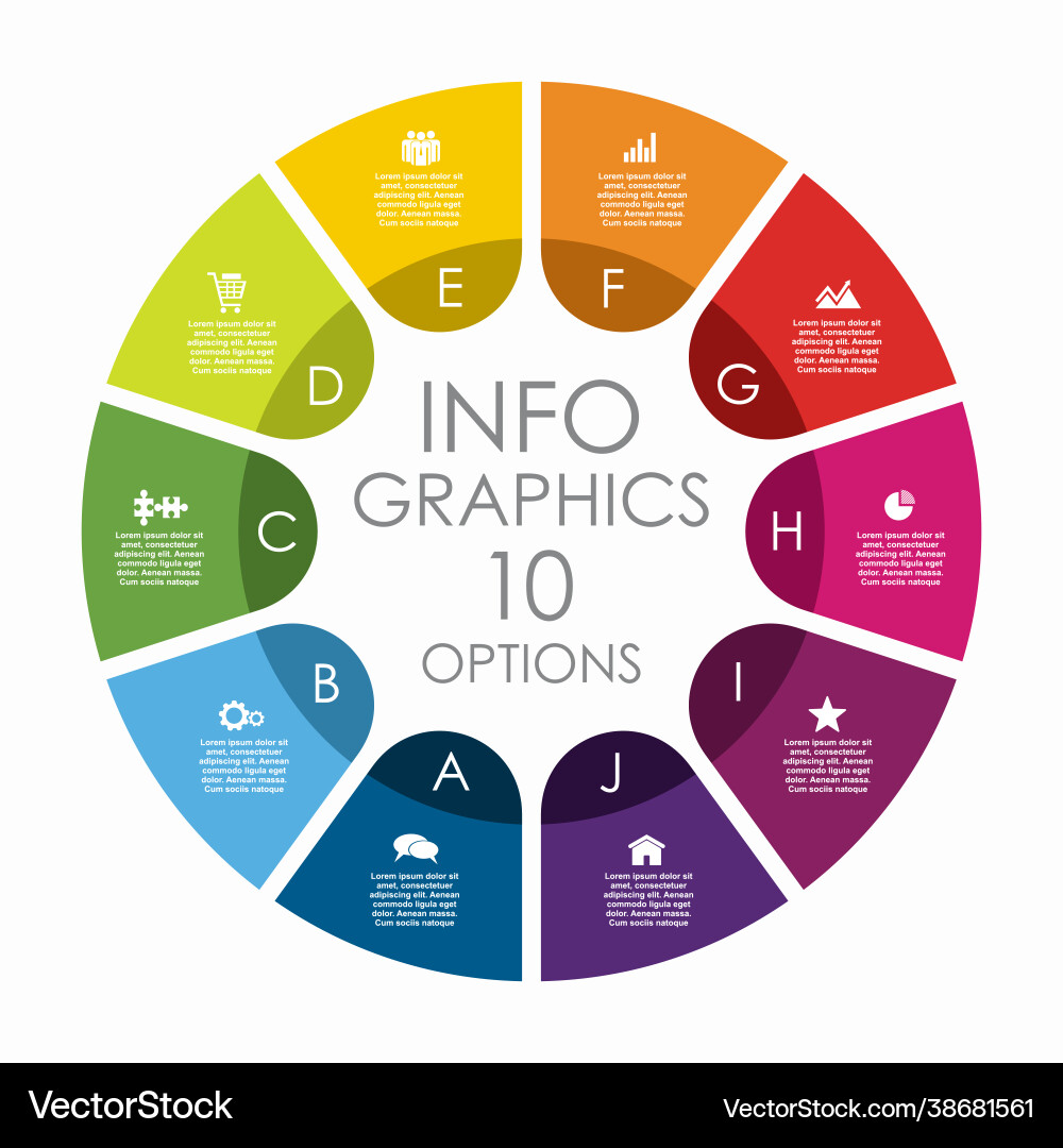 Modern Infographic Template - Data Visualization Vector Image
