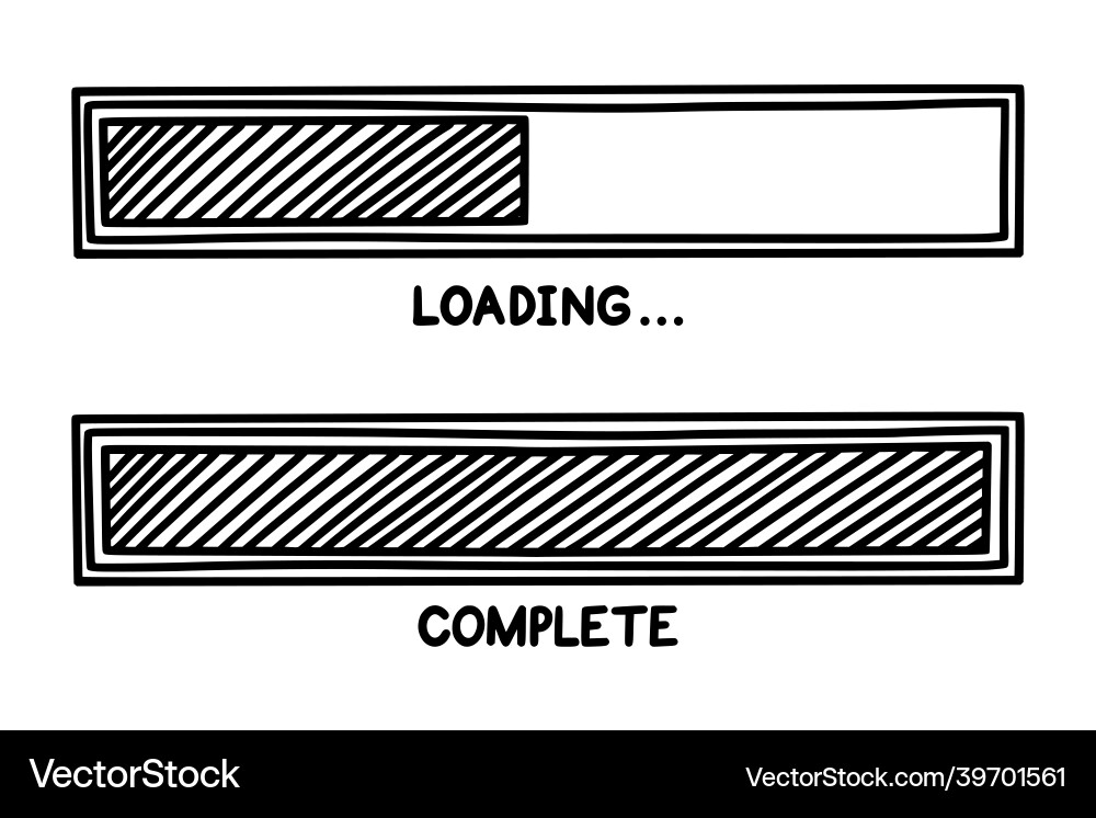Progress loading bar infographics design element Progress loading bar infographics design element Vector Image