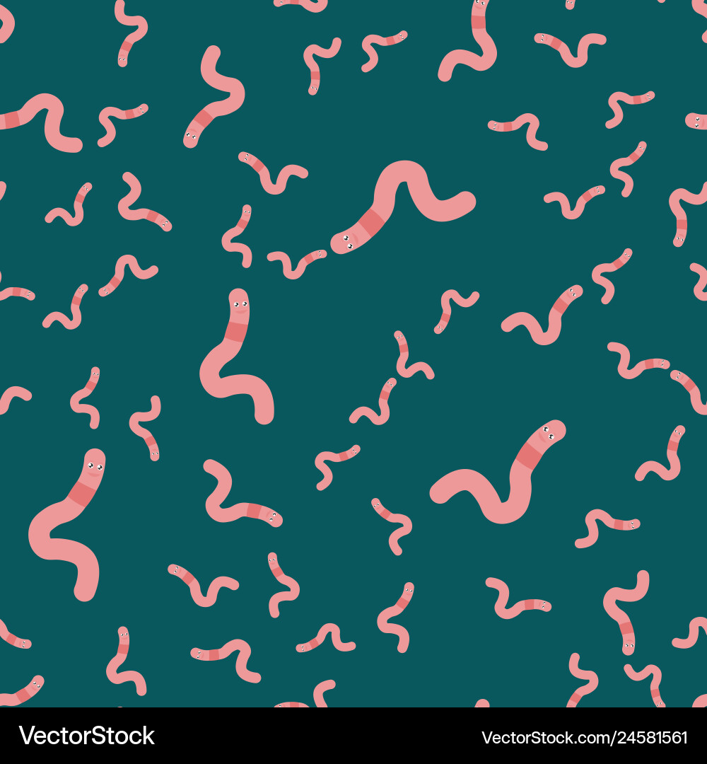 Seamless pattern of worms Seamless pattern of worms vector image