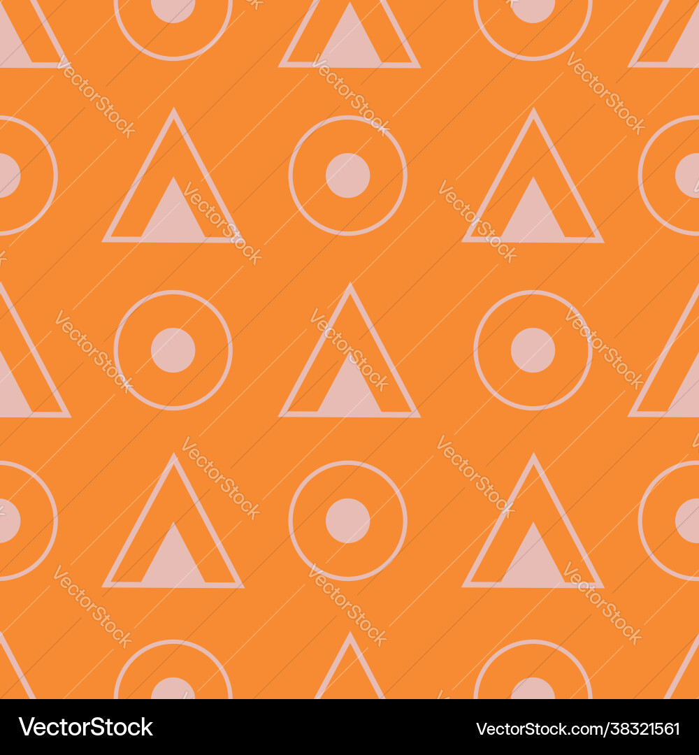 Triangle and cirkel seamless repeat pattern Triangle and cirkel seamless repeat pattern Vector Image