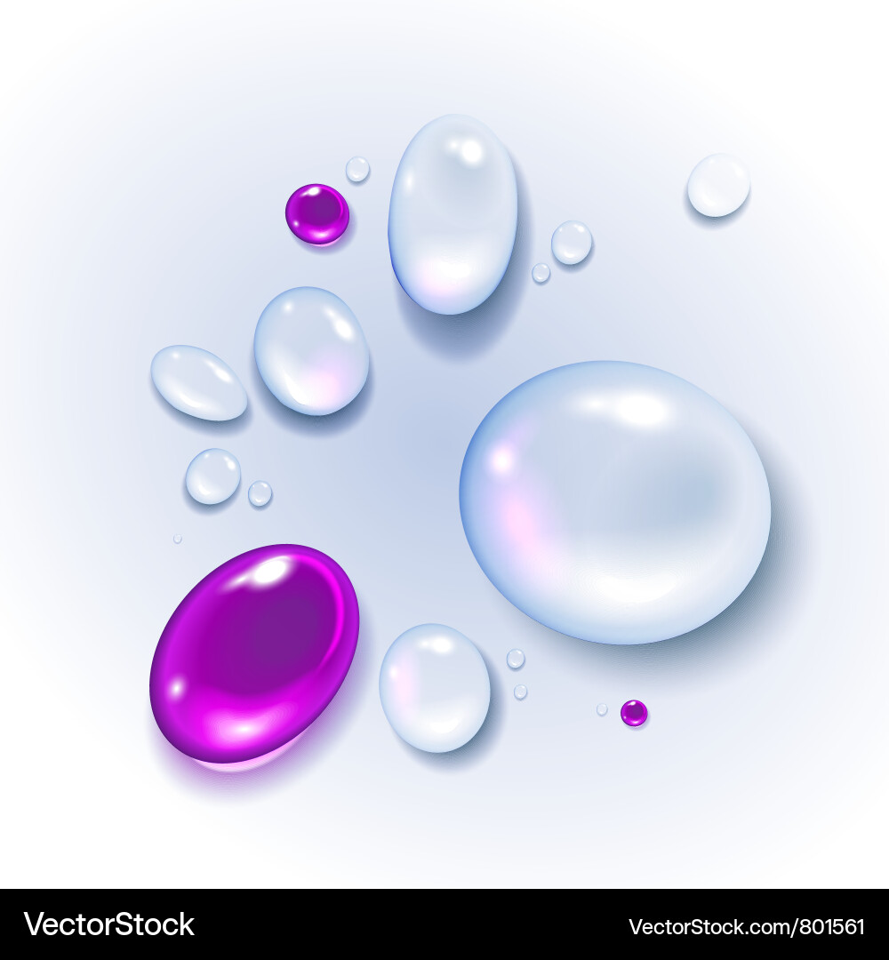 Water drops (801561) – Royalty-Free Vector | VectorStock