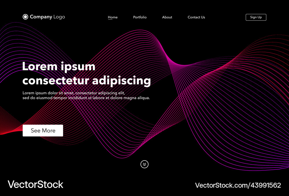 Abstract background website landing page template Abstract background website landing page template vector image