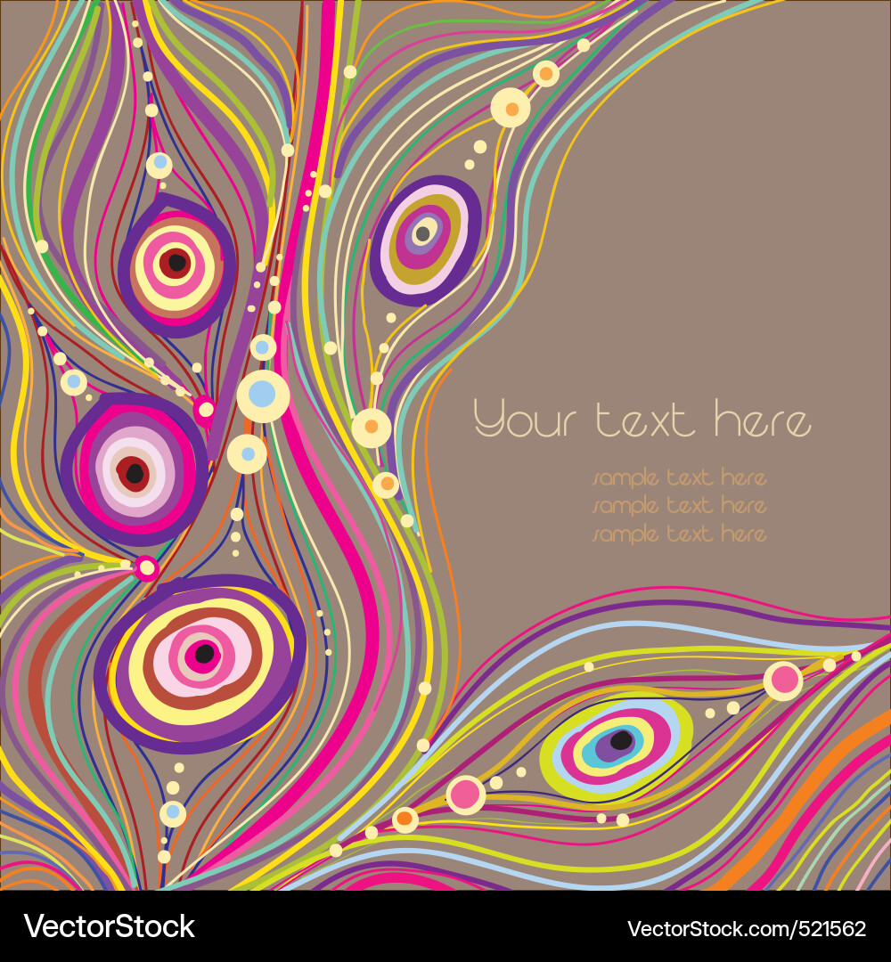 Abstract Peacock Pattern vector image