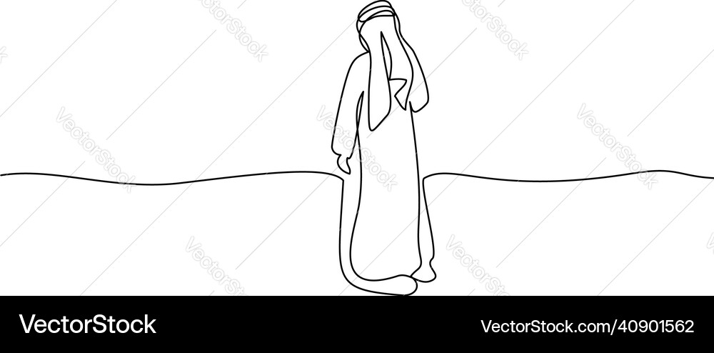 Arabischer Geschäftsmann stehend Rückansicht Geschäft Arabischer Geschäftsmann stehend Rückansicht Geschäft vektorbild