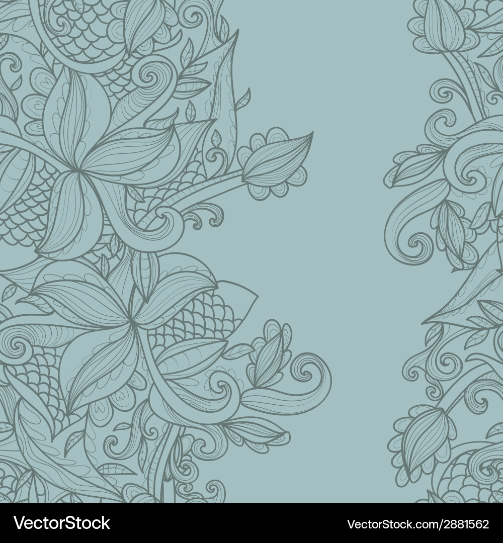Border with abstract hand-drawn pattern vector image