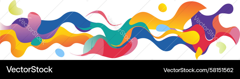 Colorful Blob Border - Dynamic Art Vector Image