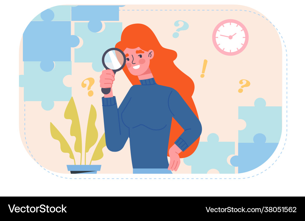 Defining problem setting goal finding solution Vector Image