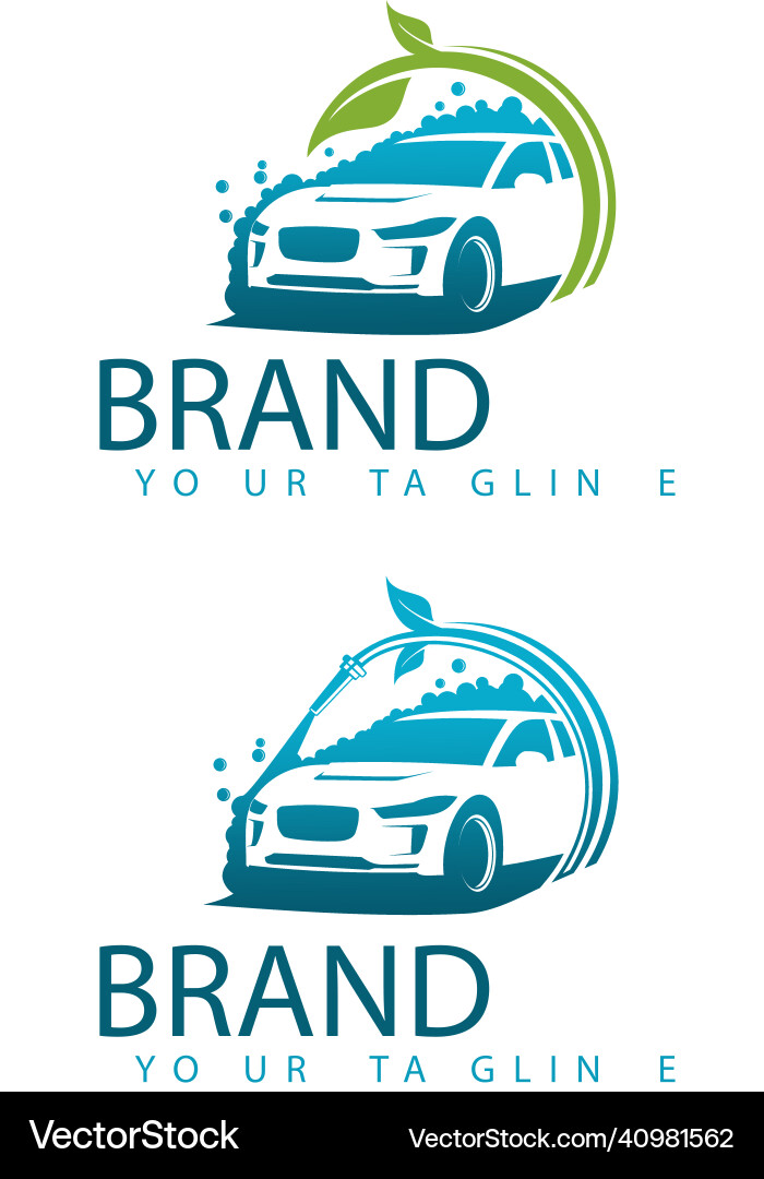 Eco car wash logo Vector Image
