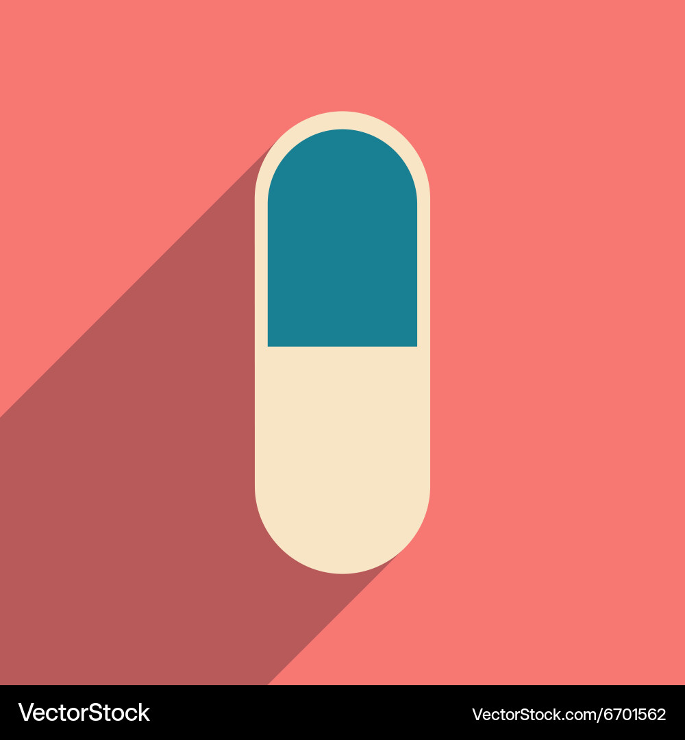 Flat with shadow icon and mobile application Vector Image