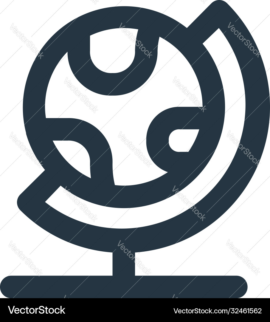 Globe icon editable stroke linear vector image