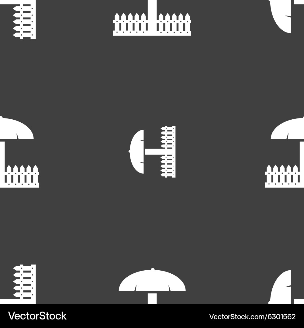 Sandbox icon sign seamless pattern on a gray Vector Image