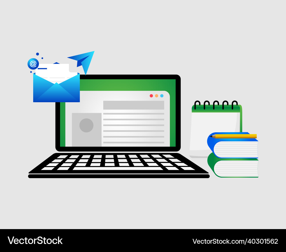 Send work according to schedule design vector image