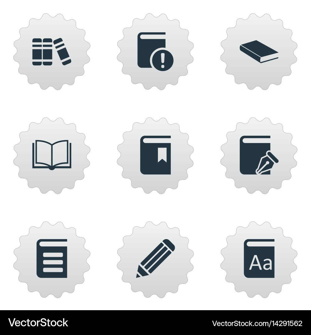 Set of simple reading icons Vector Image