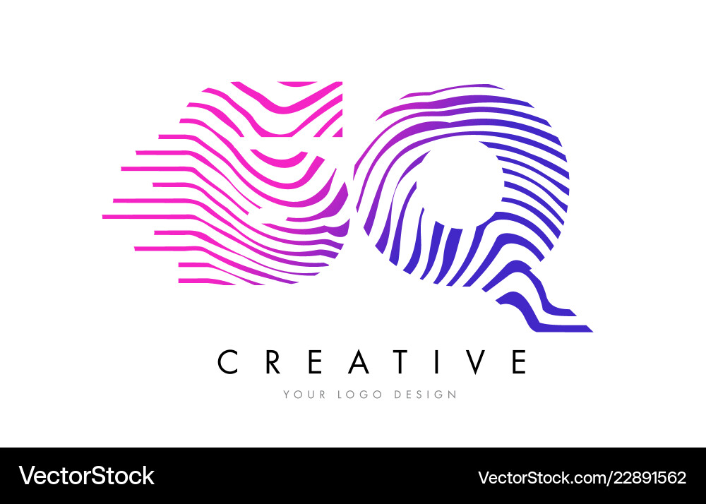 Sq s q zebra linien Buchstaben logo design Sq s q zebra linien Buchstaben logo design vektorbild
