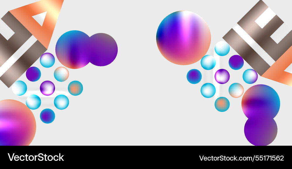Triangles circles squares rectangles design Vector Image