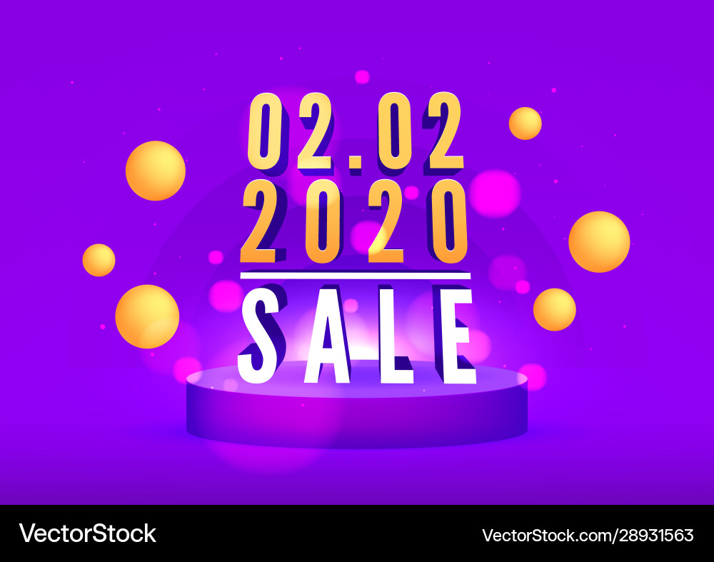0202 2020 shopping day sale poster or flyer 0202 2020 shopping day sale poster or flyer vector image
