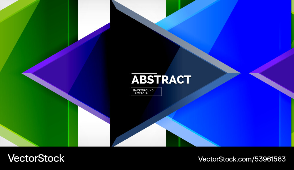 Abstract background - colorful triangles with 3d Abstract background - colorful triangles with 3d Vector Image