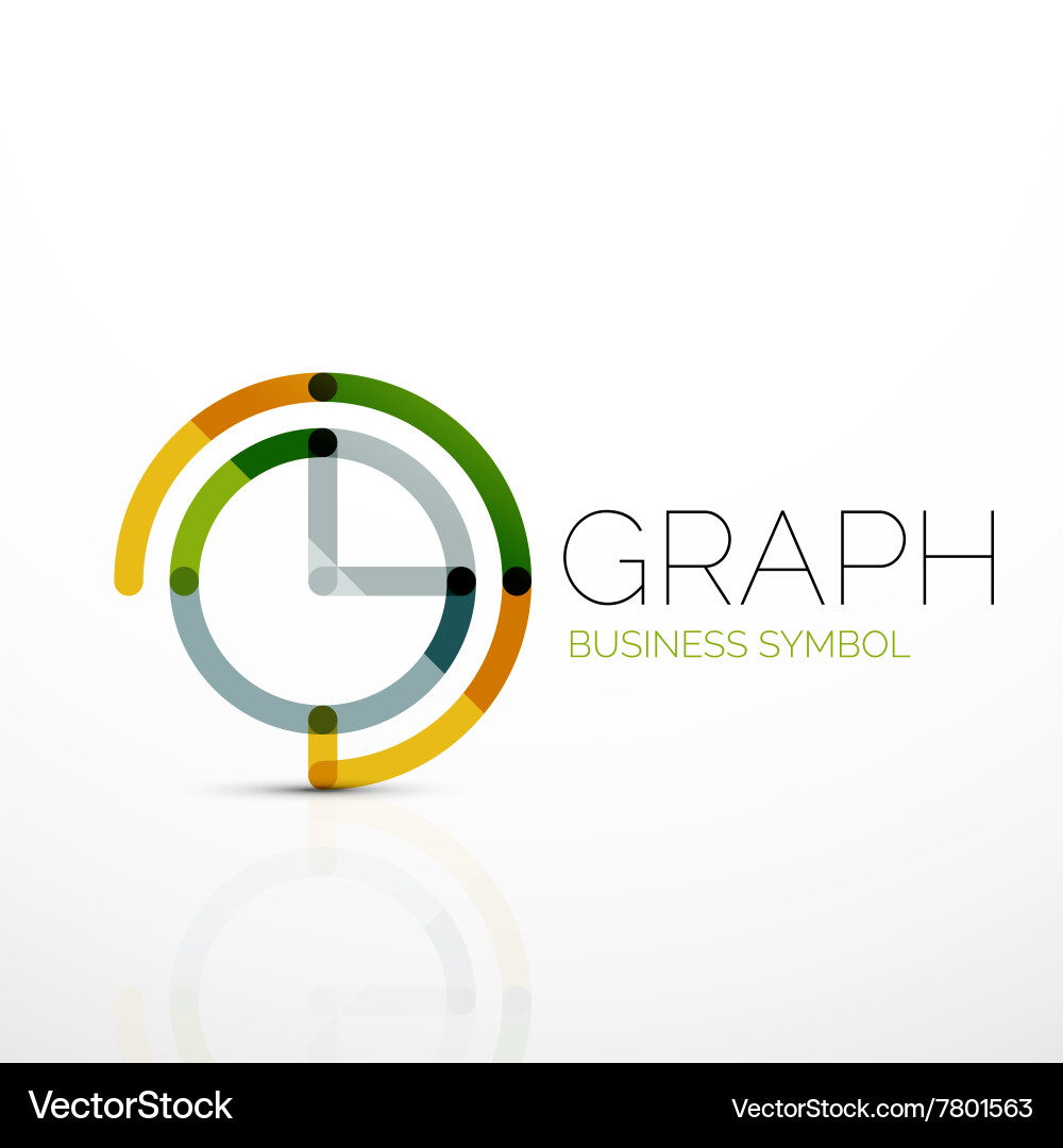 Abstract logo idea linear chart or graph Vector Image