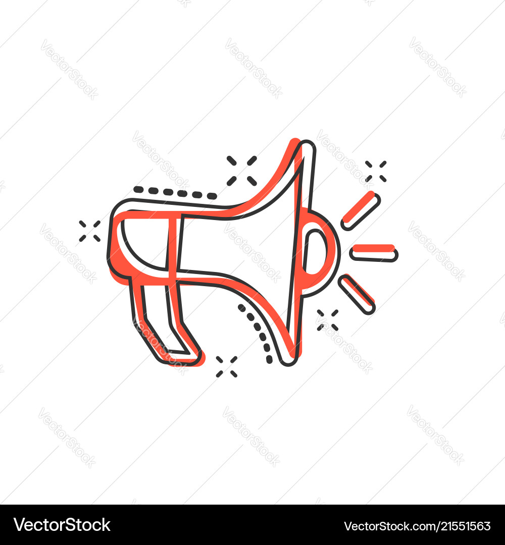Cartoon Megaphon-Ikone im Comic-Stil Bullhorn Cartoon Megaphon-Ikone im Comic-Stil Bullhorn vektorbild