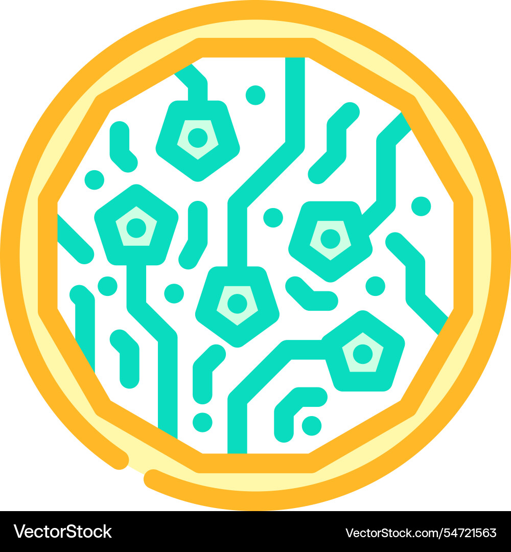 Crypto token decentralized application color icon Vector Image