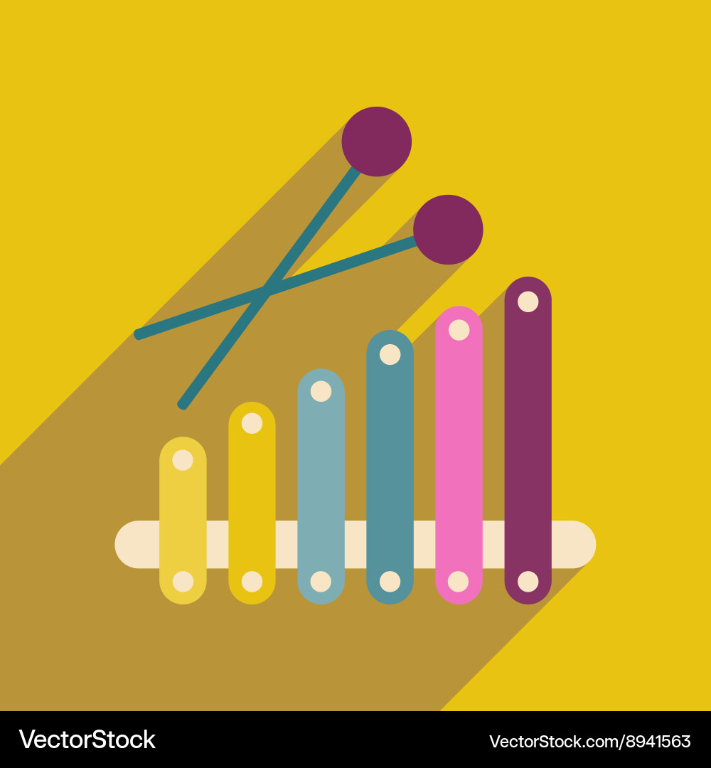 Flat web icon with long shadow instrument Vector Image
