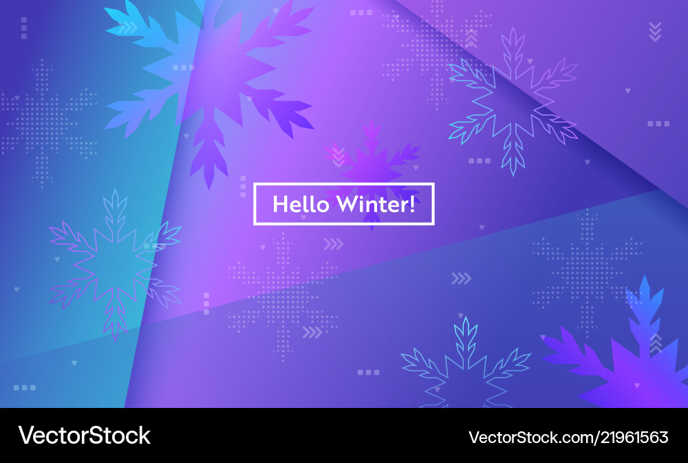 Hello winter layout with snowflakes for web site Hello winter layout with snowflakes for web site vector image