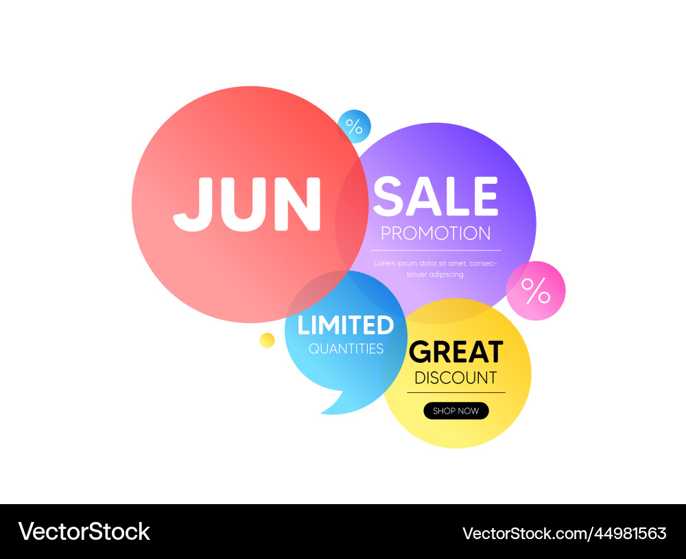 June month icon event schedule jun date discount June month icon event schedule jun date discount vector image