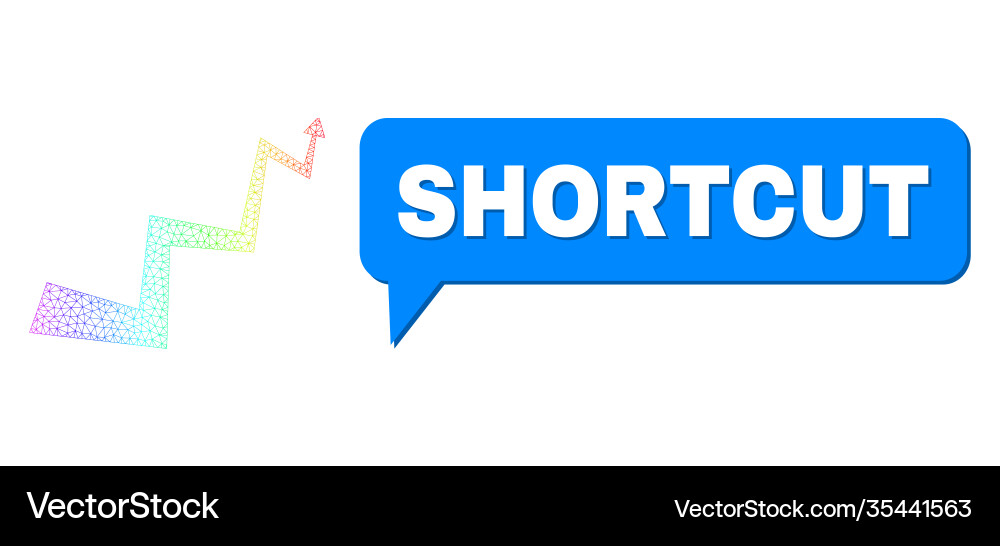 Rainbow net gradient curve arrow icon and shortcut Rainbow net gradient curve arrow icon and shortcut vector image