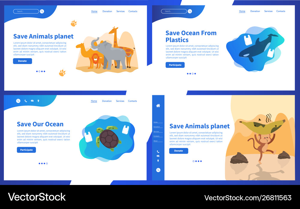Save planet or go green ui Save planet or go green ui vector image