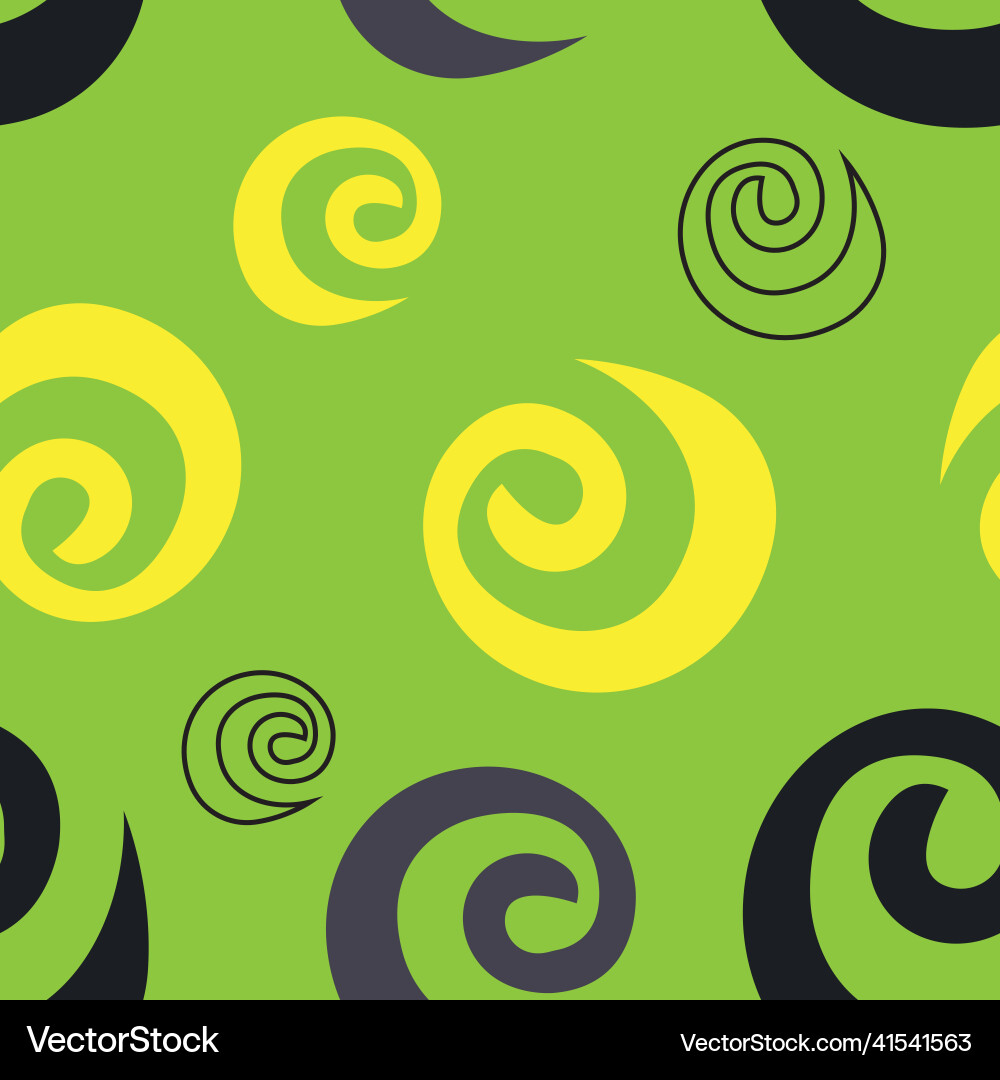 Seamless pattern with different color swirls Seamless pattern with different color swirls vector image