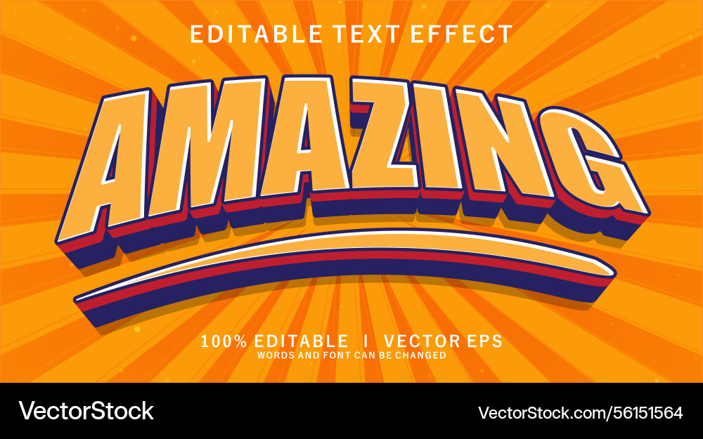 Amazing text effect with modern style design Amazing text effect with modern style design Vector Image