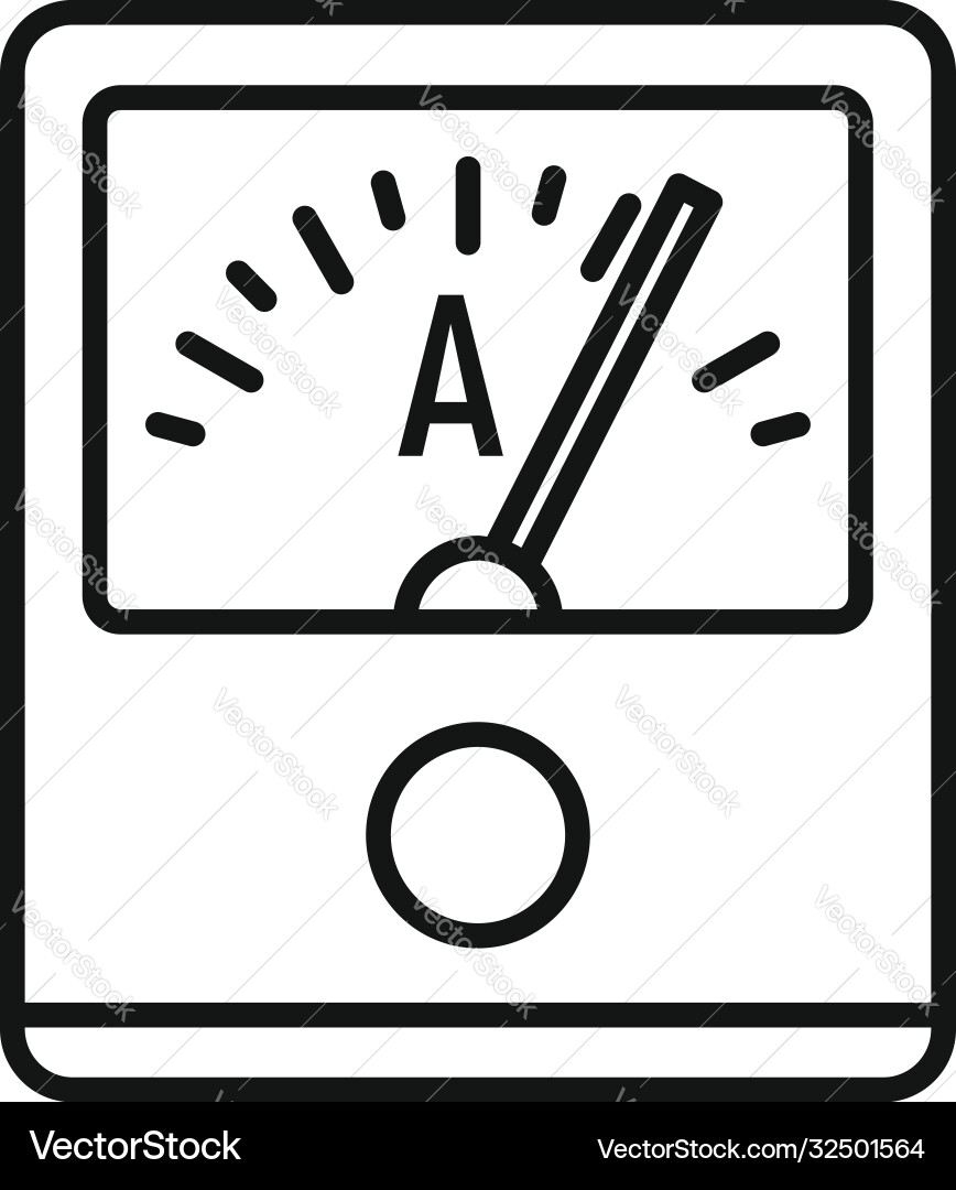Ampere meter device icon outline style Ampere meter device icon outline style vector image