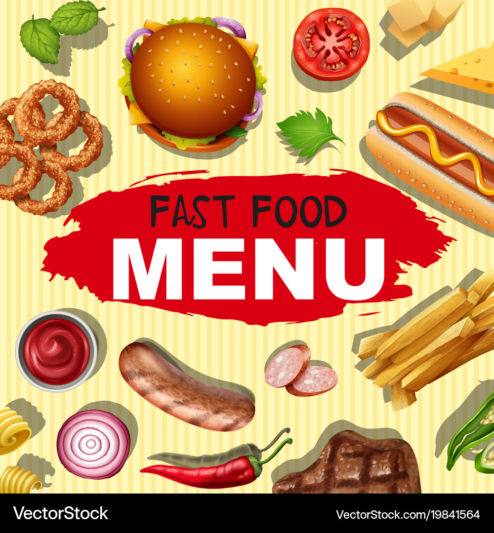Background design with different menu for fast Vector Image